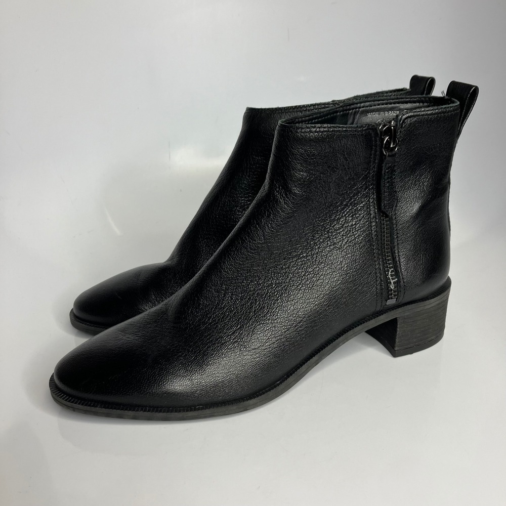 Copper Key black leather ankle boots women's size 7.5‎ professional business